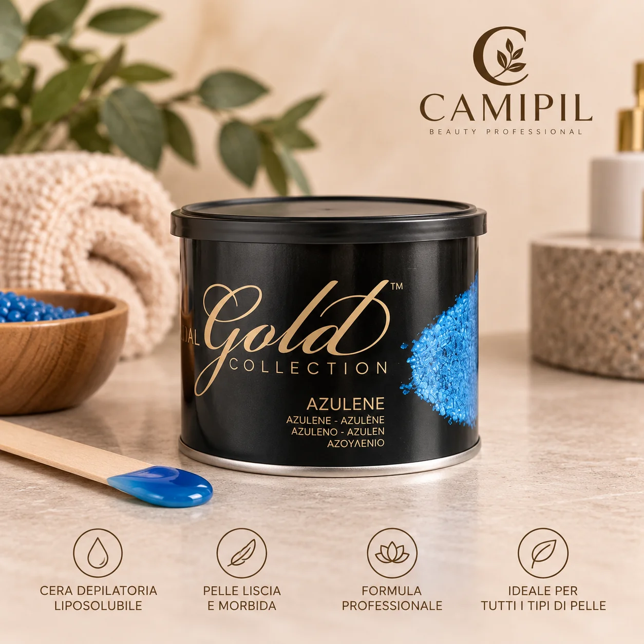 Cera Barattolo Azulene Gold