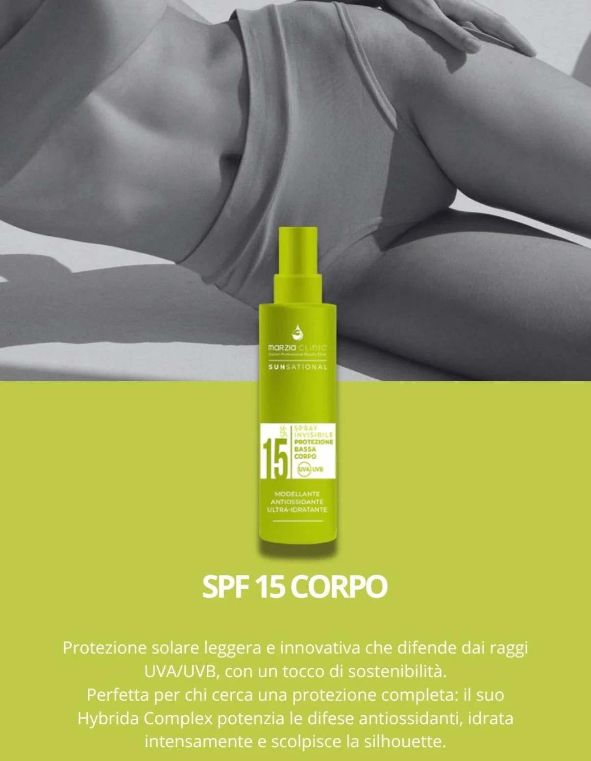 SPF 15 PROTEZIONE BASSA CORPO