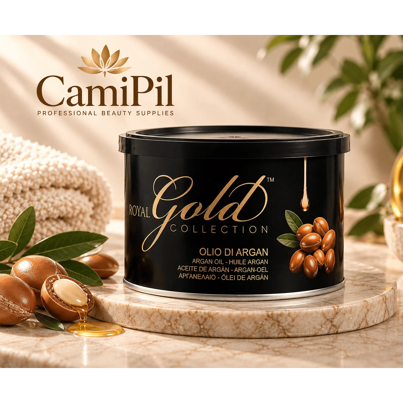 Cera Barattolo Olio di Argan Gold