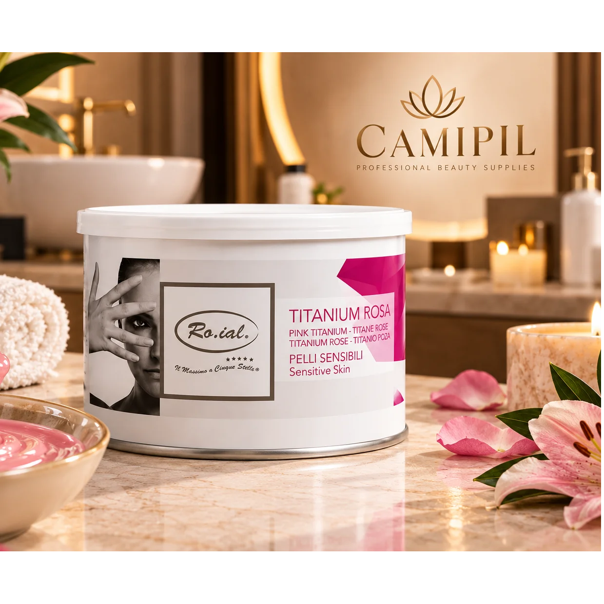Cera Barattolo Titanio Rosa